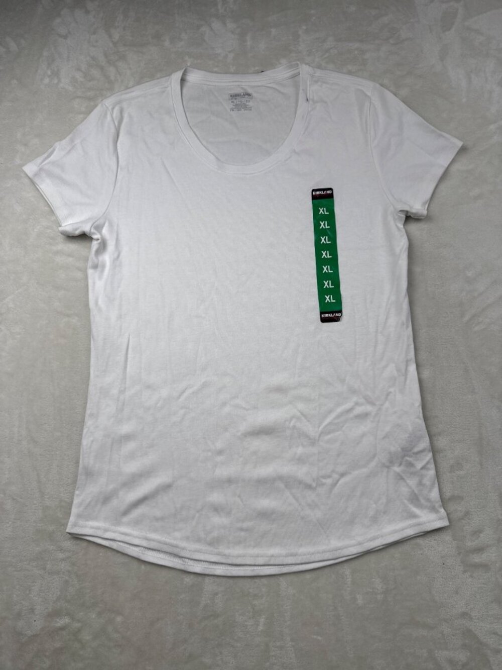 Kirkland Signature Womens White Crewneck T-Shirt Size XL